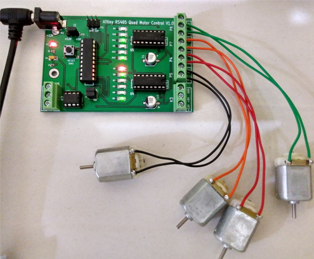 ATtiny based bidirectional motor control using L293D ATtiny based bidirectional motor control using L293D