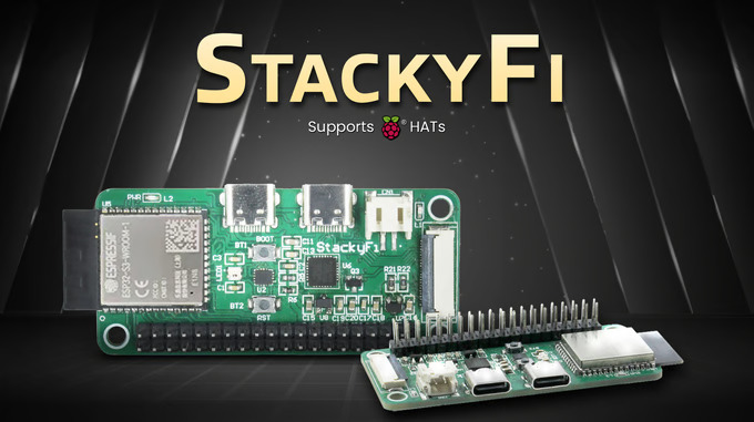 SB Components StackyFi A ESP32-S3 Board in Raspberry Pi Zero From Factor SB Components StackyFi A ESP32-S3 Board in Raspberry Pi Zero From Factor