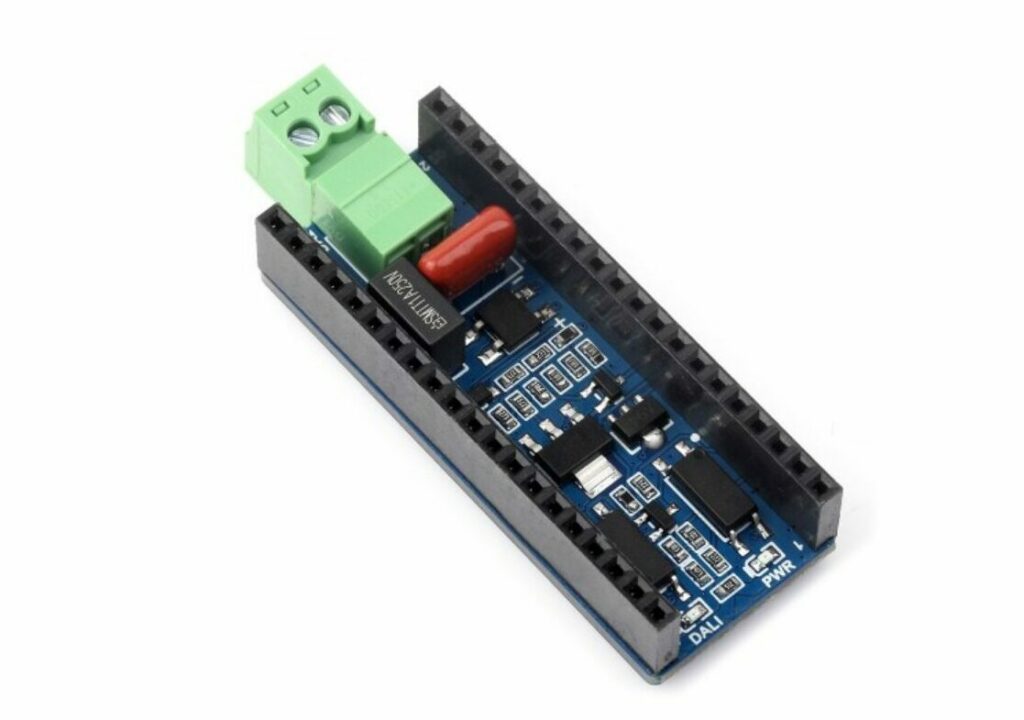 Waveshare DALI2 expansion Module is designed for customized control of multiple lighting groups Waveshare DALI2 expansion Module is designed for customized control of multiple lighting groups